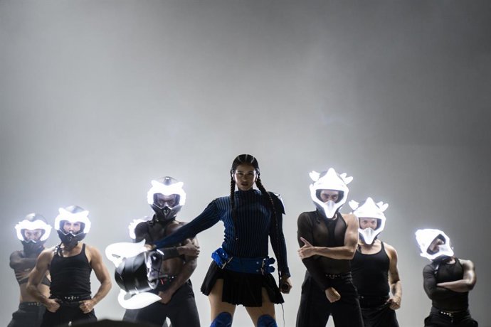 La cantante Rosalía actúa dentro de su gira Motomami World Tour en el Auditorio Marina Sur de Valncia