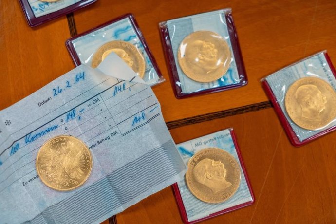 Monedas de oro de la corona austrohúngara que recibió la Generalitat