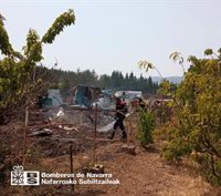 Extinguido un incendio en una finca particular en Etxauri