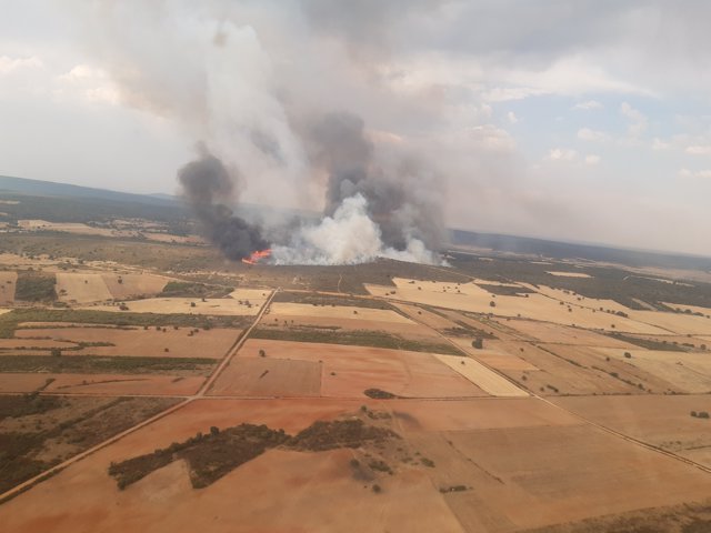 Incendio en Losaico, en nivel 2 de peligrosidad.