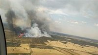 Se eleva a ocho los municipios evacuados por el fuego en Losacio (Zamora)