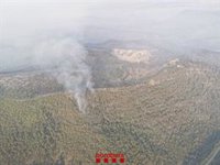 El fuego de Pont de Vilomara (Barcelona) afecta 1.614 hectáreas y sigue sin control