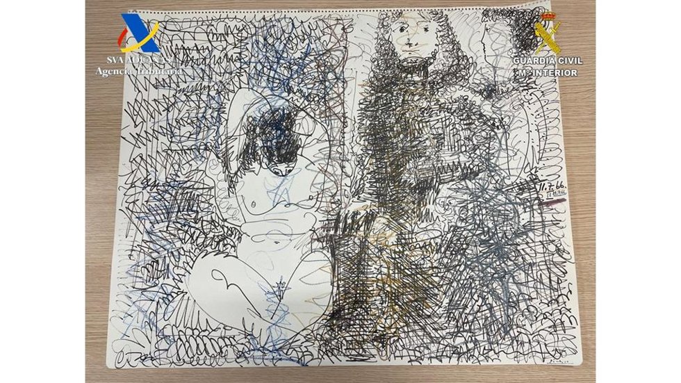 Obra de Picasso interceptada en el Aeropuerto de Ibiza.