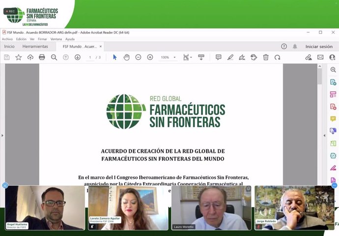 Farmacéuticos Sin Fronteras Argentina, Chile, España y Perú crean la Red Global de Farmacéuticos Sin Fronteras