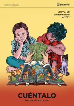 Cartel del Festival de Narrativas CUÉNTALO 2022
