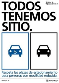 Madrid lanza 'Todos tenemos sitio', una campaña de concienciación sobre las plazas para personas con movilidad reducida