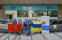 Sale de Pamplona una expedición que lleva de regreso a Ucrania a dos heridos de guerra tratados en el HUN