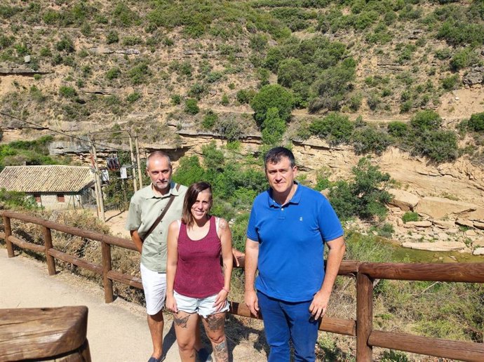 El presidente de CHA en el Salto de Bierge.