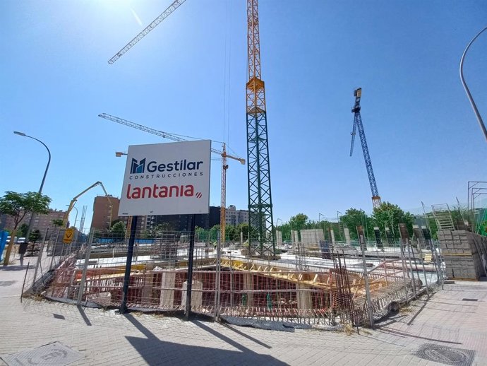 Obras del proyecto Build to Rent (BTR) de Vallecas que promueve Gestilar y construye Gestilar Construcciones.