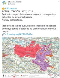 Incendios.-El seguimiento por satélite estima una superficie afectada de más de 27.000 hectáreas en Losacio (Zamora)