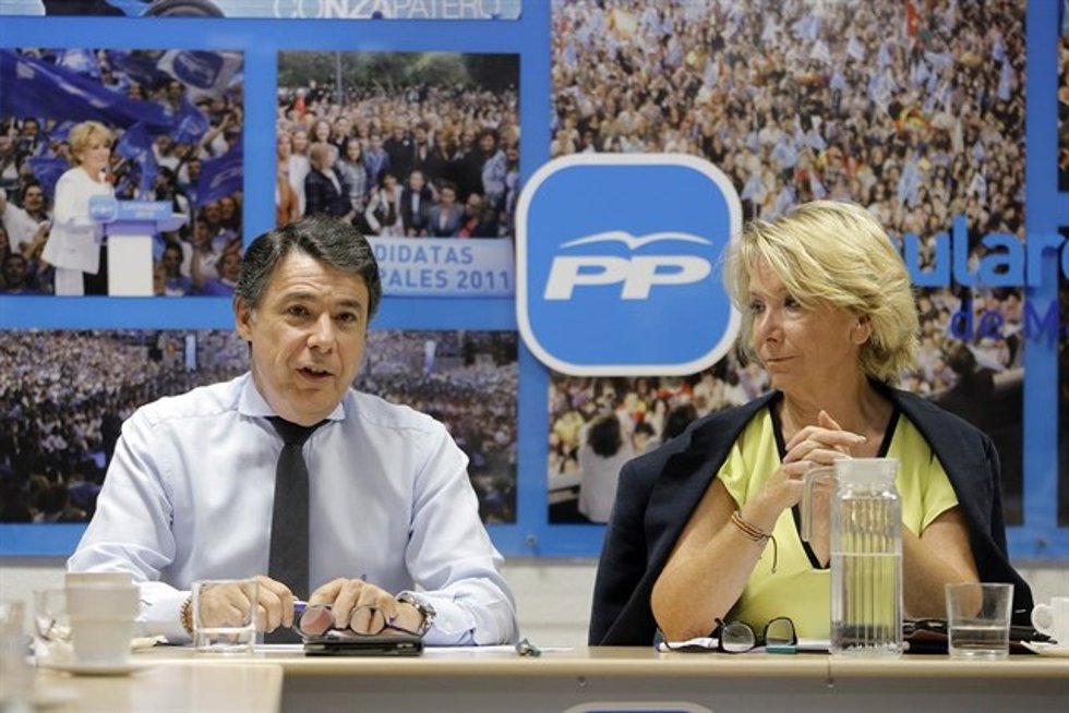 Los expresidentes regionales Ignacio González y Esperanza Aguirre