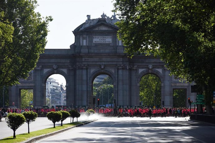 Archivo - Puerta de Alcalá en la ciudad de Madrid. 