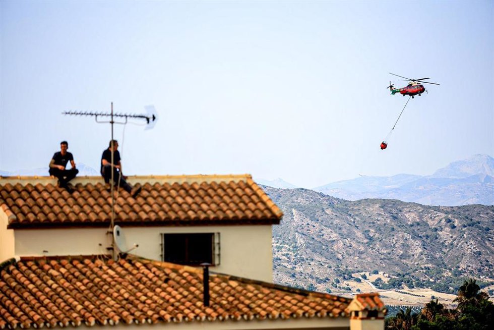 el incendio en la sierra de Mijas el 15 de julio del 2022