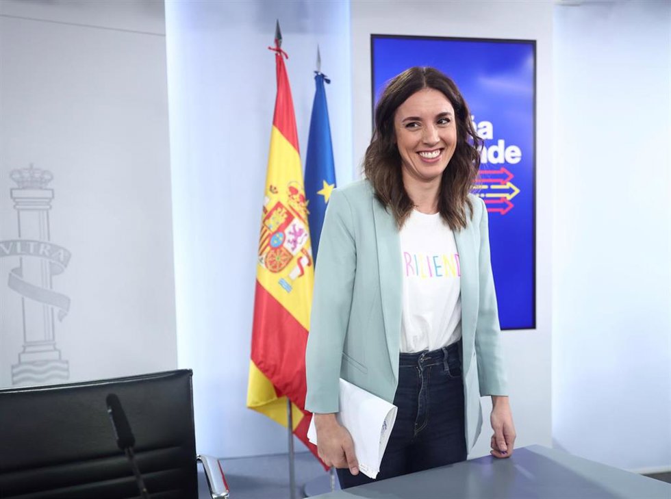 La ministra de Igualdad, Irene Montero.