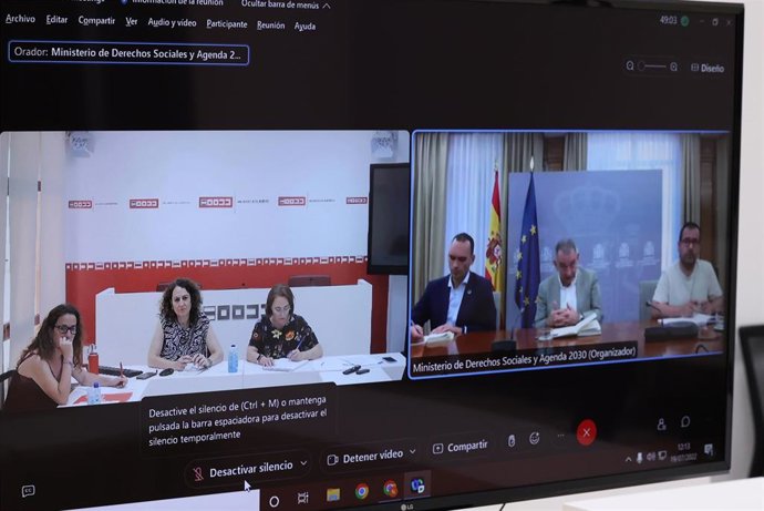 Reunión telemática de CCOO-A con el secretario de Estado para la Agenda 2030.