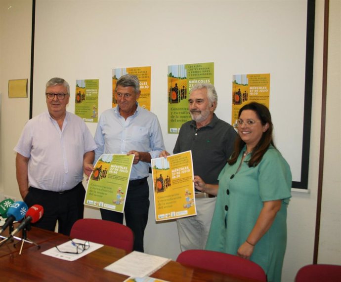 Responsables de Asaja, COAG, UPA y Cooperativas Agro-alimentarias.