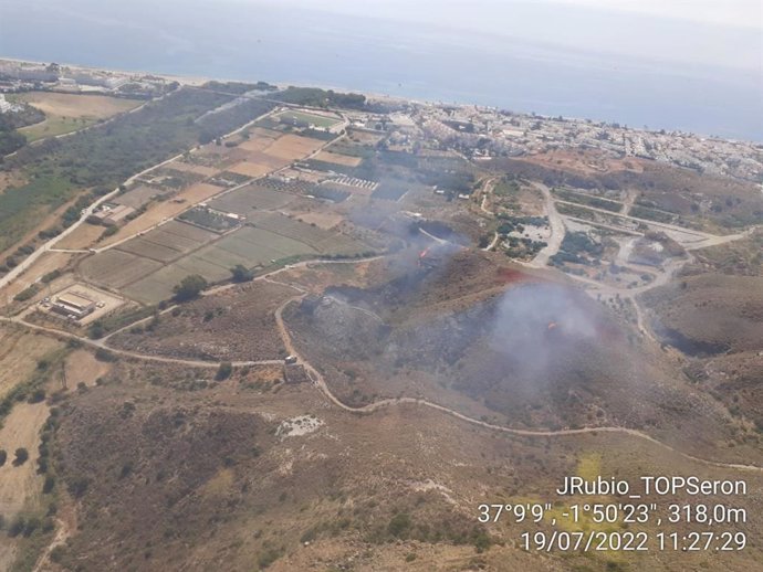 Incendio en Mojácar (Almería)