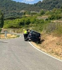 Trasladados al HUN una pareja y su nieto, un bebé, tras un accidente de tráfico en Iturgoyen