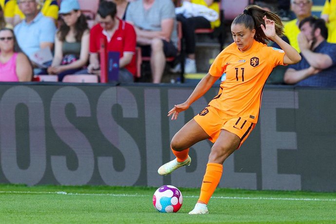 La jugadora neerlandesa Lieke Martens en la Eurocopa 2022. 