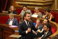 Aragonès emplaza de nuevo a Junts a sentarse en la mesa de diálogo