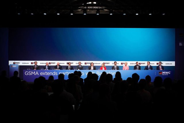 Rueda de prensa posterior a la firma de la extensión del Mobile World Congress (MWC) en Barcelona hasta 2030