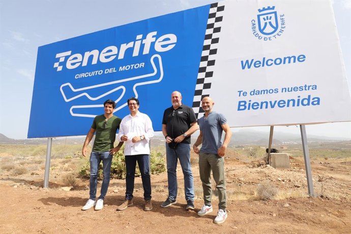 Carlos Sainz, Pedro Martín, Enrique Arriaga y Antonio Lobato visitan los terrenos que albergarán el futuro Tenerife Circuito del Motor