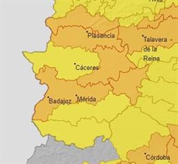 Alertas para el 21 de julio en Extremadura