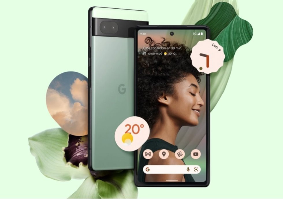 Pixel 6a en color verde