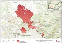 La Junta cifra en 8.623 hectáreas la superficie afectada en el incendio de Monsagro en territorio de CyL