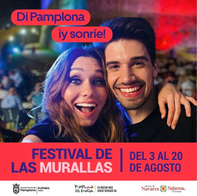 Uno de los carteles de la campaña 'Di Pamplona y sonríe'