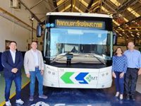 Los 44 buses de 18 metros de gas natural fabricados en Santiago llegarán a Palma a partir de septiembre