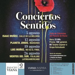Cartel del ciclo musical de 'Conciertos Sentidos'.
