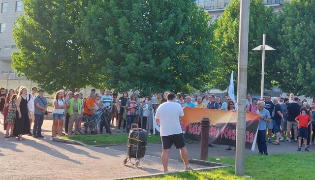 Concentración de protesta en Pontevedra.
