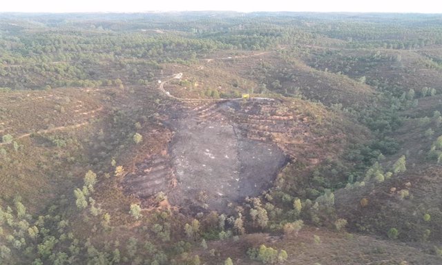 El Infoca mantiene "prácticamente perimetrado" el fuego en Aznalcóllar y apunta a que es "provocado"