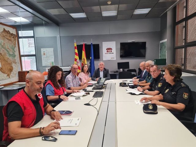 Reunión del Cecopi en la mañana de este viernes.