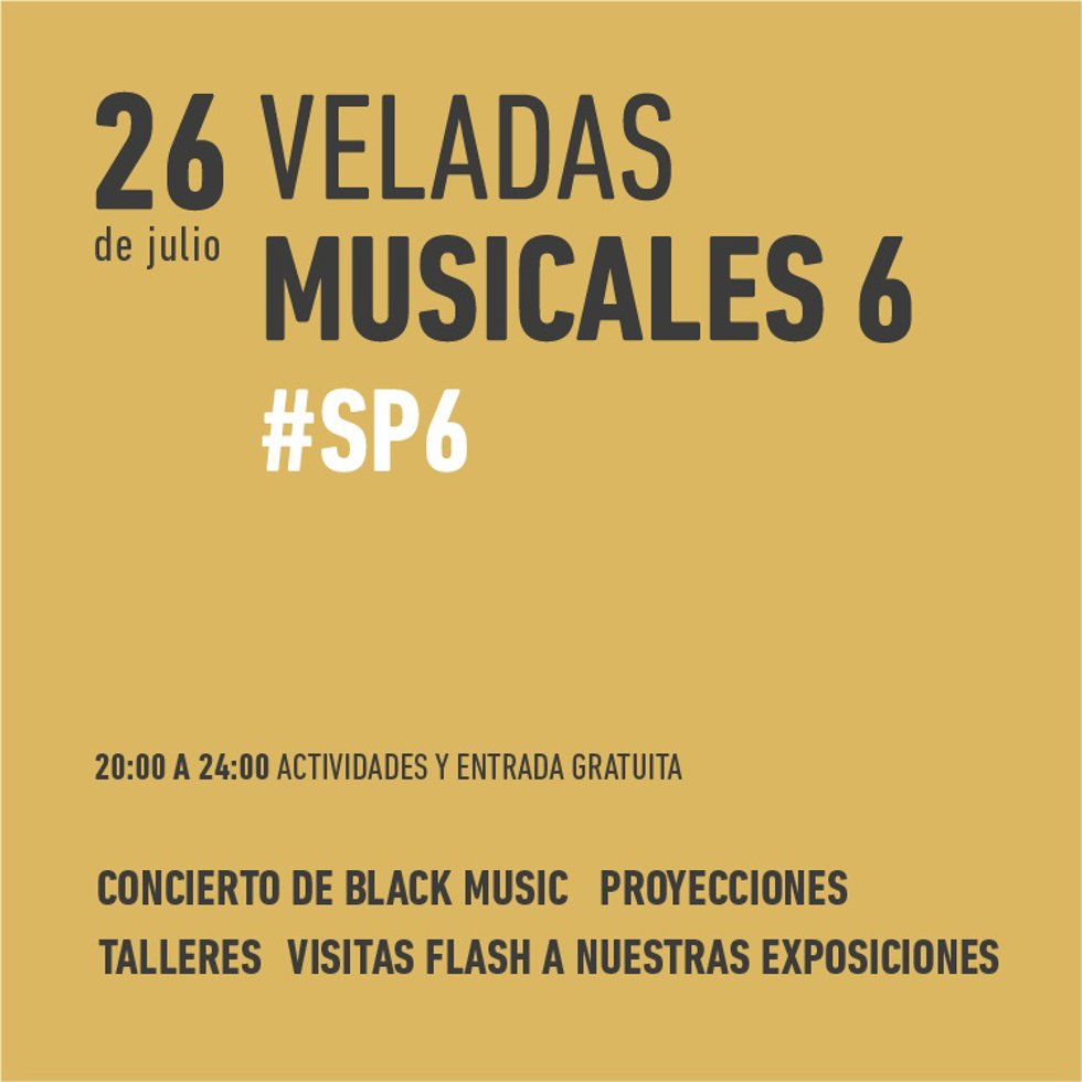 Cartel de la segunda sesión de las Veladas musicales 6 #SP6, organizadas por la Colección del Museo Ruso de Málaga, que tendrá lugar el martes 26 de julio