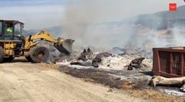 5 dotaciones de Bomberos y un equipo de Brigadas y Agentes Forestales trabaja hoy en el incendio de Guadalix de la Sierra