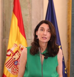 La ministra de Justicia, Pilar Llop, ofrece una rueda de prensa para presentar la Memoria 2021 de Hallazgos Toxicológicos en Víctimas Mortales de Accidente de Tráfico en el Palacio de Parcent, a 20 de julio de 2022, en Madrid (España).