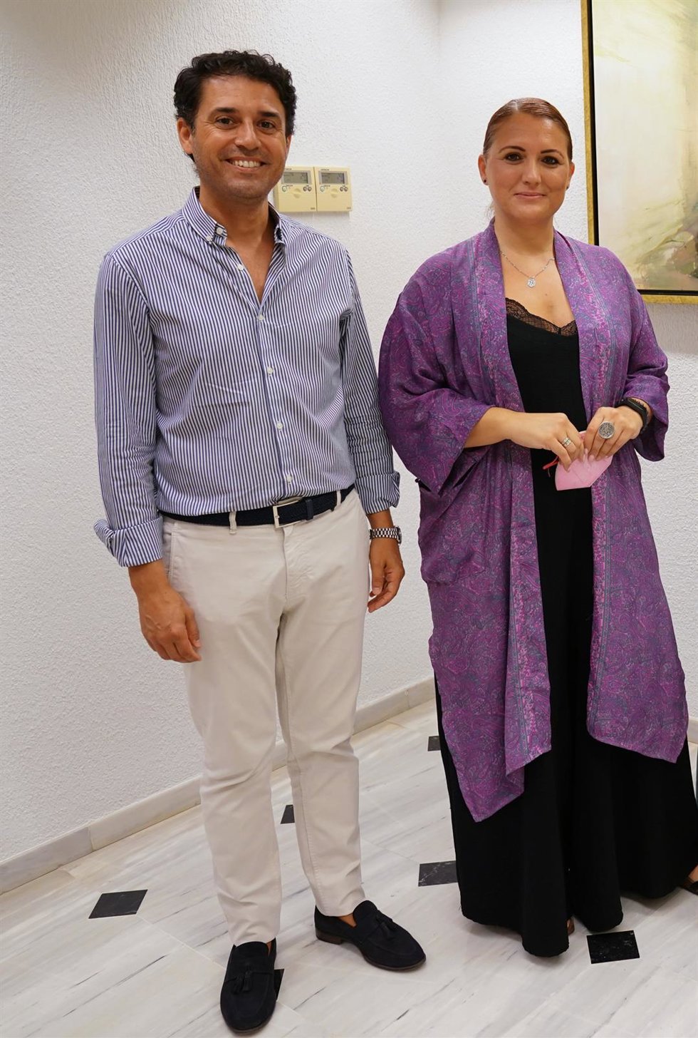 El director de la Fundación Cajasur, Leopoldo Izquierdo, y la presidenta de Fepamic, Sara Rodriguez.