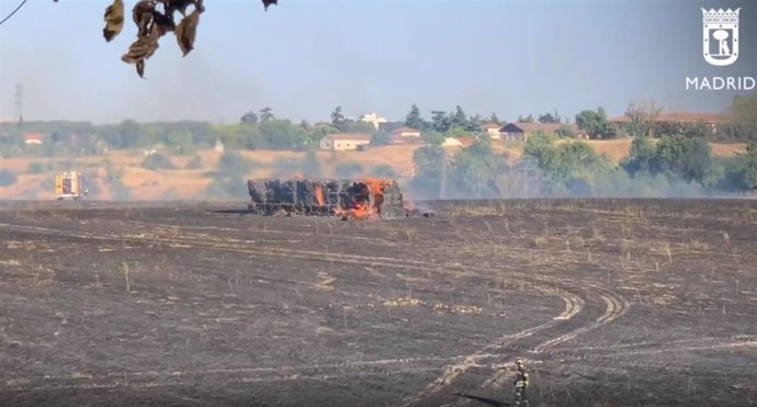 Sucesos.- El incendio de pastos en la M-607 afecta a 80 hectáreas y estará controlado "en breve"
