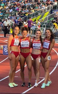 El 4x100 femenino disputará la final del Mundial con récord de España