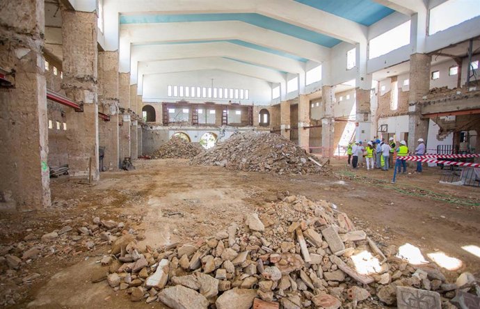 Visita a las obras del Mercado de San Sebastián.