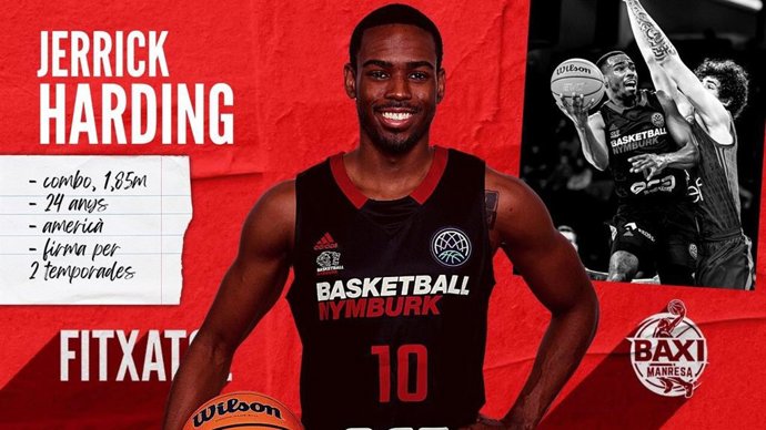 El estadounidense Jerrick Harding, nueva incorporación del BAXI Manresa para las dos próximas temporadas.