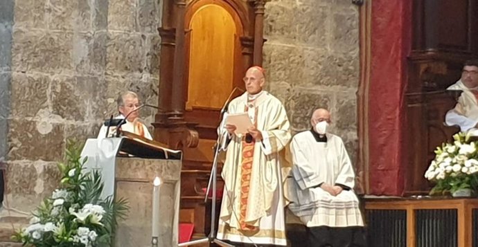 El cardenal arzobispo de Valladolid, Ricardo Blázquez, durante la lectura de su homilía este sábado, 23 de julio, en la Catedral vallisoletana