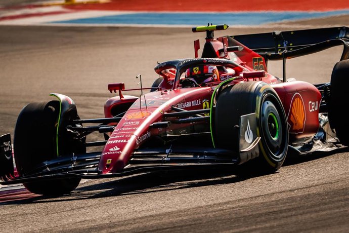 El piloto español Carlos Sainz (Ferrari), en el Gran Premio de Francia 2022.