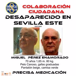 Desaparecido desde el viernes en Sevilla