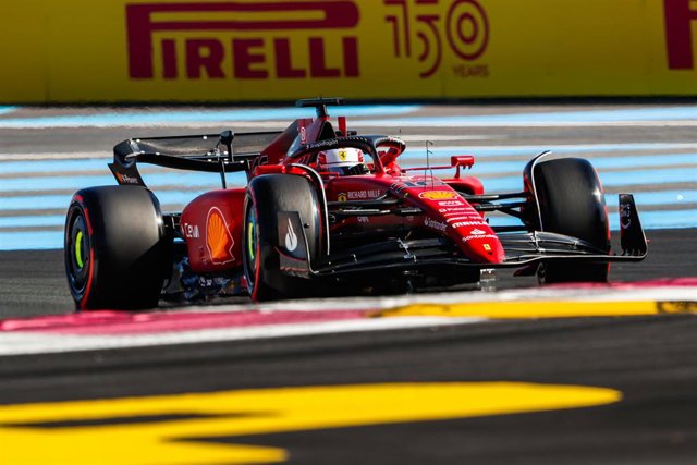 El piloto monegasco Charles Leclerc (Ferrari), en el Gran Premio de Francia 2022.