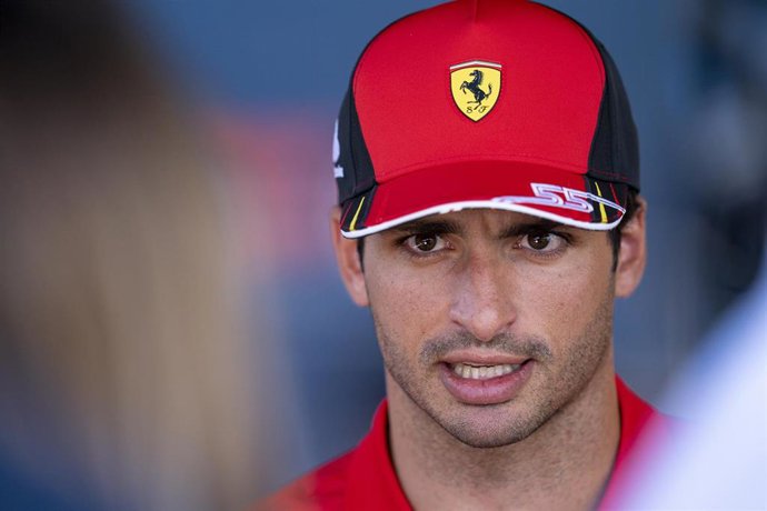 El piloto español Carlos Sainz (Ferrari), en el Gran Premio de Francia 2022.