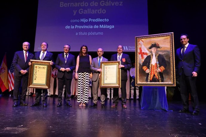 Acto de nombramiento de Bernardo de Gálvez como Hijo Predilecto de la provincia de Málaga por parte de la Diputación