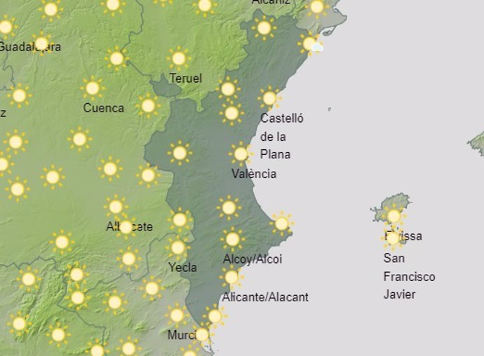 Predicción meteorológica del 24 de julio